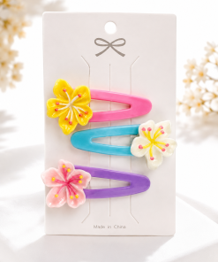 Luxury Floral Snap Hair Clip Set