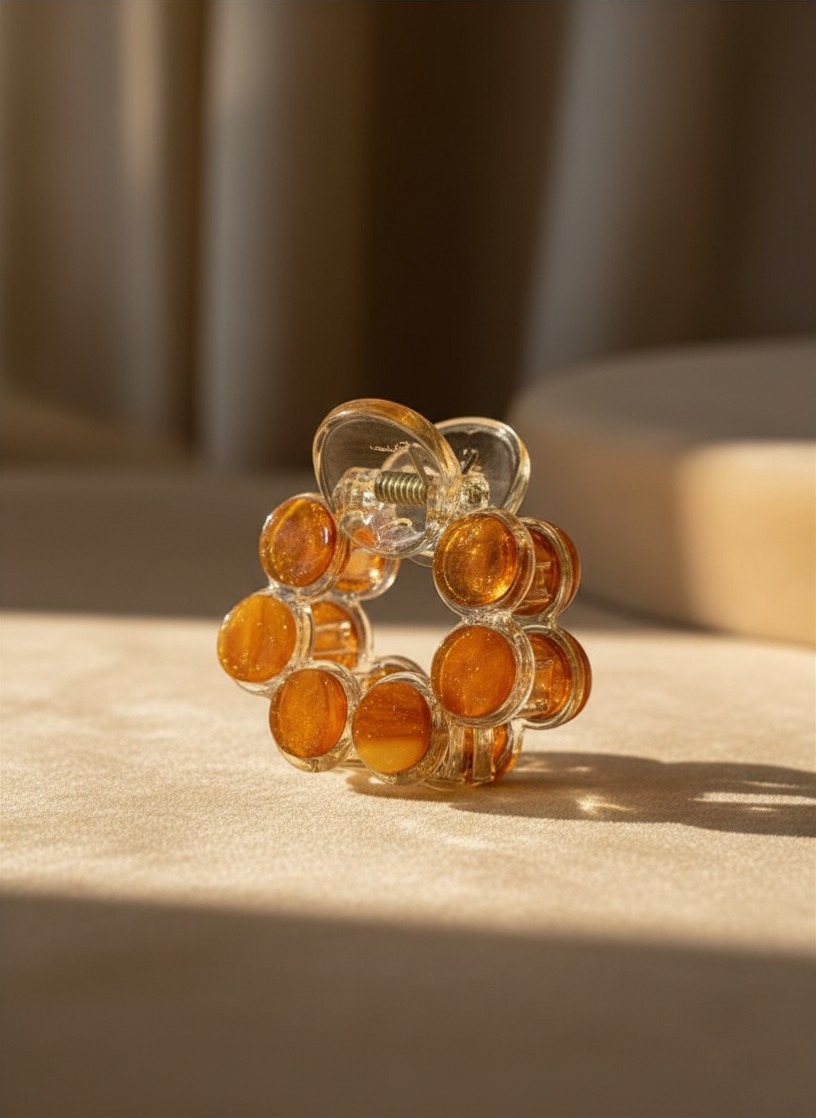 Amber Glow Marble Hair Claw Clip each - Image 8