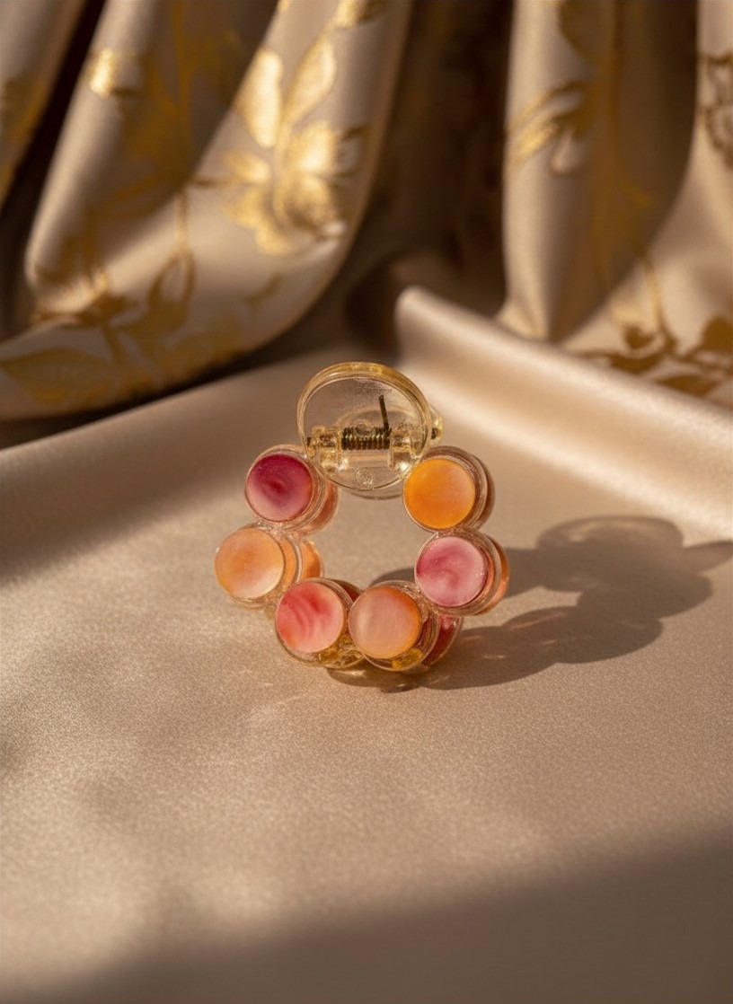 Amber Glow Marble Hair Claw Clip each - Image 3