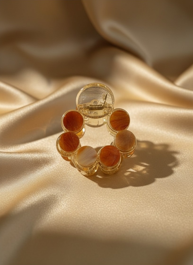 Amber Glow Marble Hair Claw Clip each - Image 5