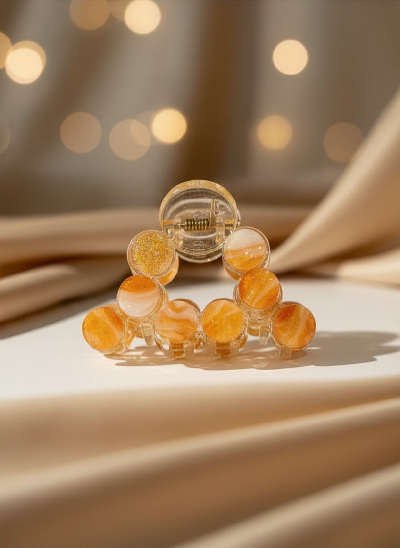 Amber Glow Marble Hair Claw Clip each - Image 6