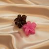 Elegant Floral Glossy Hair Claw Clip pair