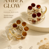 Amber Glow Marble Hair Claw Clip each