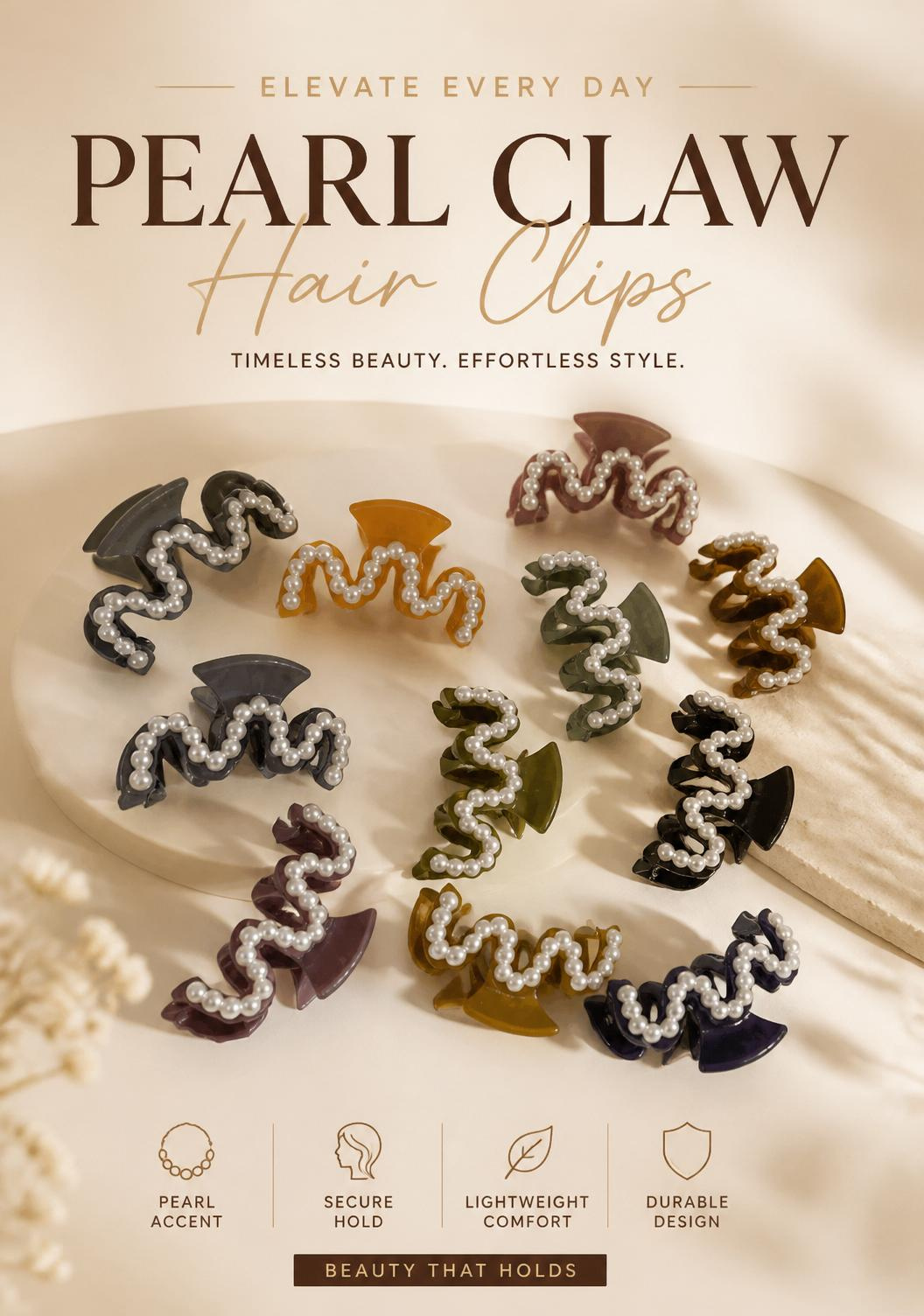 Luxury Pearl Claw Hair Clip 1 pc