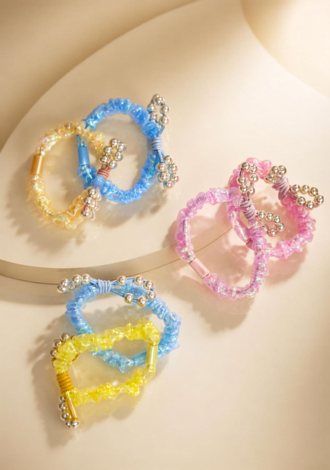 Luxury Crystal Beaded Hair Tie Set
